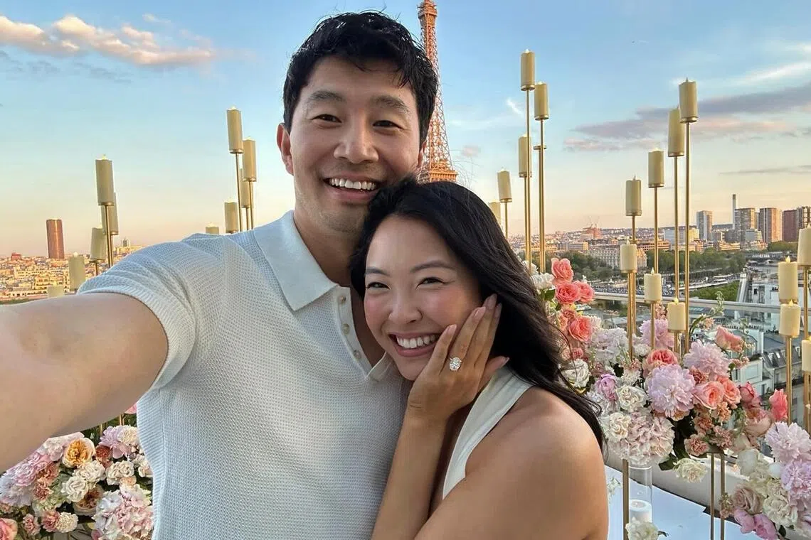 Simu Liu and Allison Hsu got engaged in Paris in May 2025.