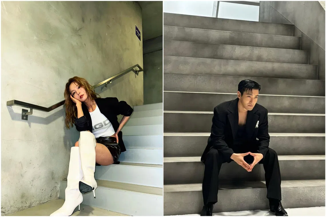 Sunye (left) and Choi Si-won drew criticism for mourning American conservative activist Charlie Kirk, who was fatally shot dead on Sept 10.