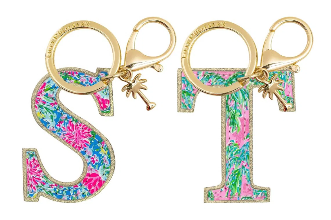 Lilly Pulitzer Leatherette Initial Bag Charm