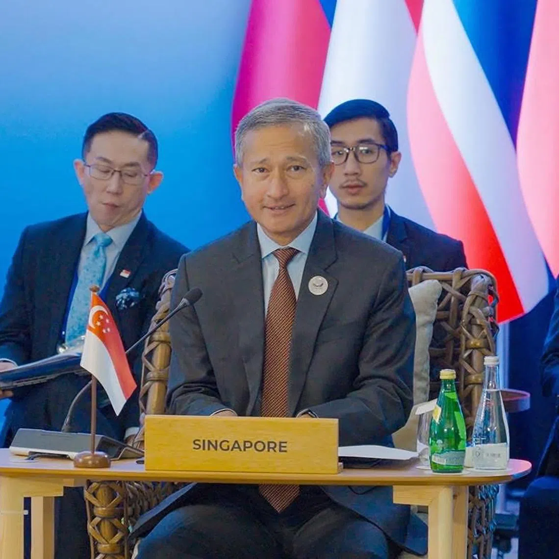 Foreign Minister Vivian Balakrishnan said ASEAN’s top diplomats agreed that cohesion within the grouping was critical at a time of heightened geopolitical tensions.