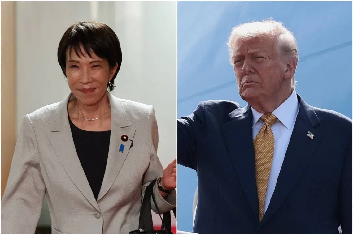 Japan’s new Prime Minister Sanae Takaichi (left) will likely try to persuade US President Donald Trump to reinvest in the decades-long security alliance with Japan.