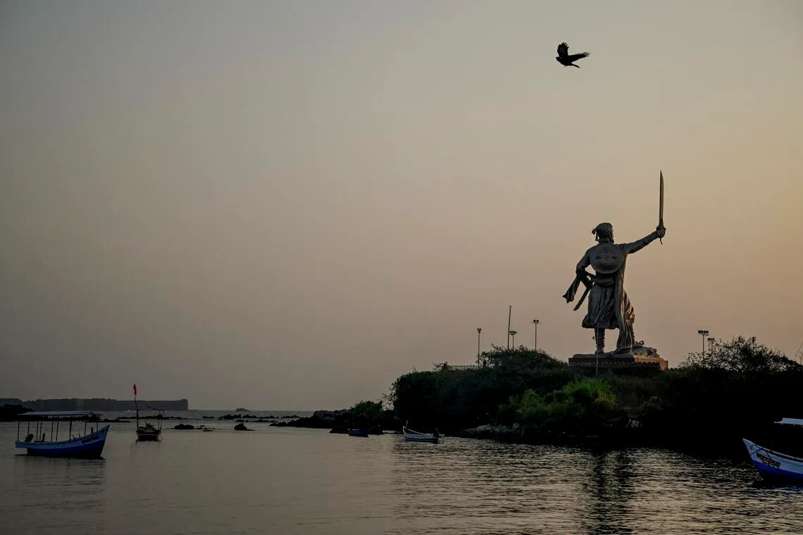 A Shivaji statue in Malvan, a small town in Maharashtra.
