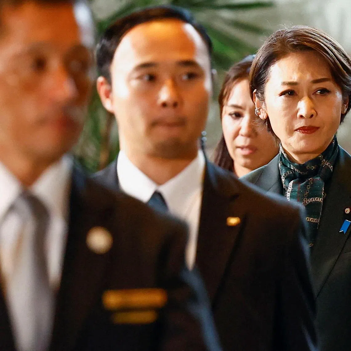 Japan's Minister for policies related to children Junko Mihara arrives at Prime Minister Shigeru Ishiba's official residence in Tokyo, Japan October 1, 2024. REUTERS/Issei Kato