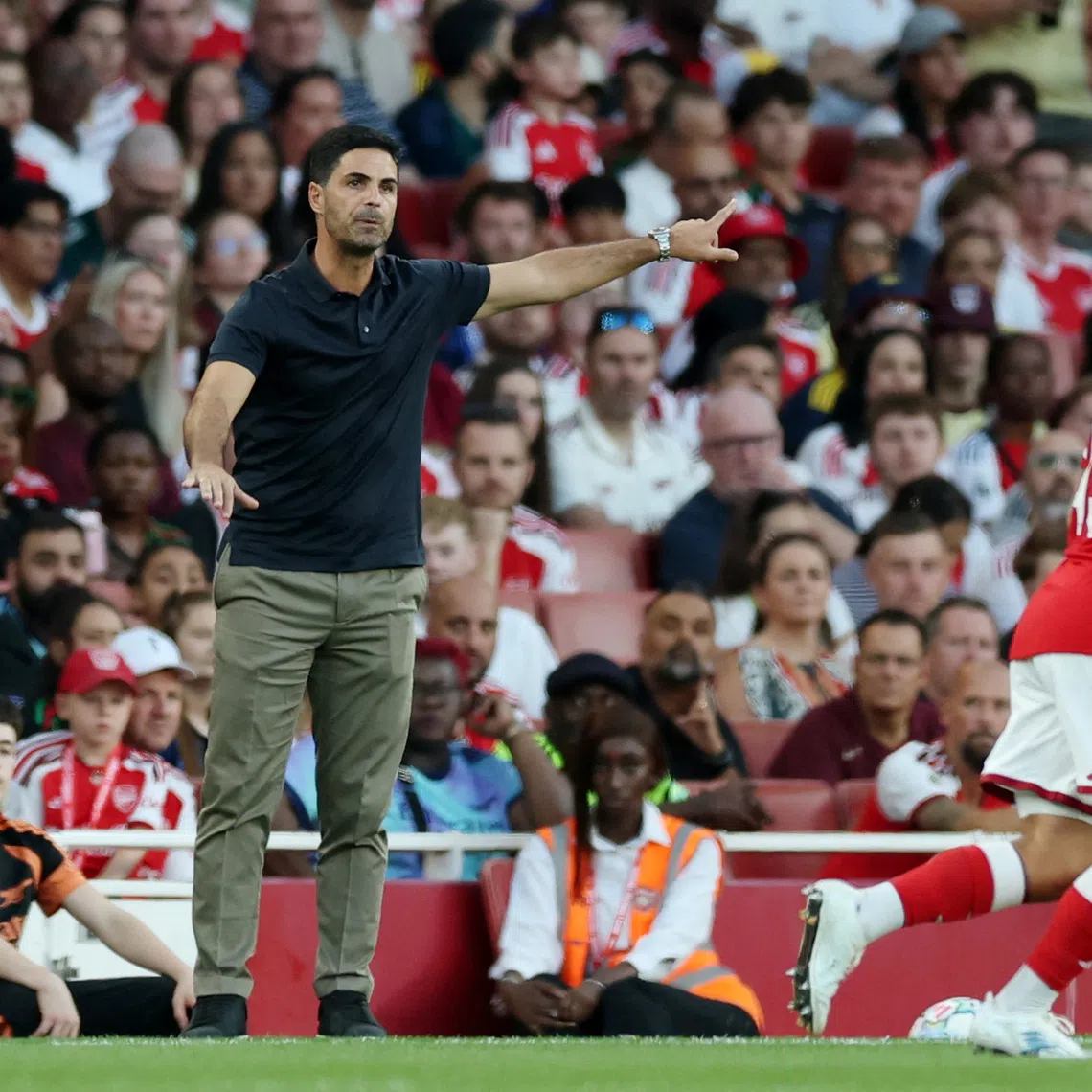Soccer Football - Pre Season Friendly - Arsenal v Como - Emirates Stadium, London, Britain - August 12, 2026 Arsenal manager Mikel Arteta Action Images via Reuters/Paul Childs