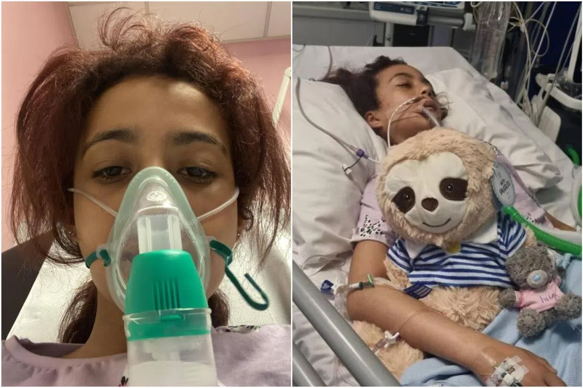 Sarah Griffin, 12, was put into an induced coma for three days after vaping made her lungs too weak to fight an infection.