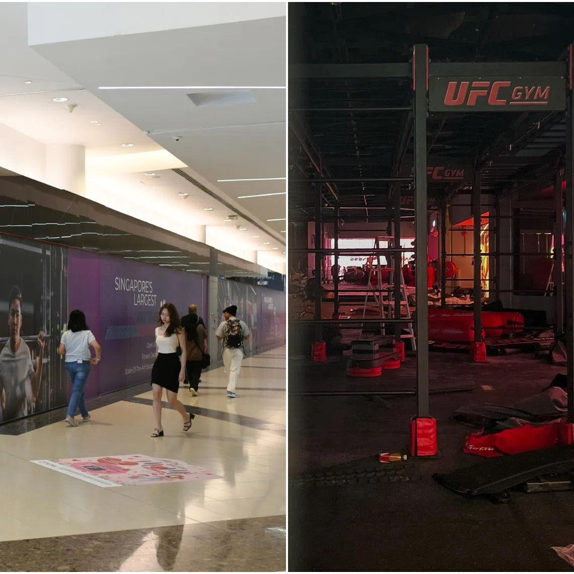 The UFC Gym CityLink outlet was closed without warning, and posters outside the unit show that it will be replaced by Anytime Fitness.