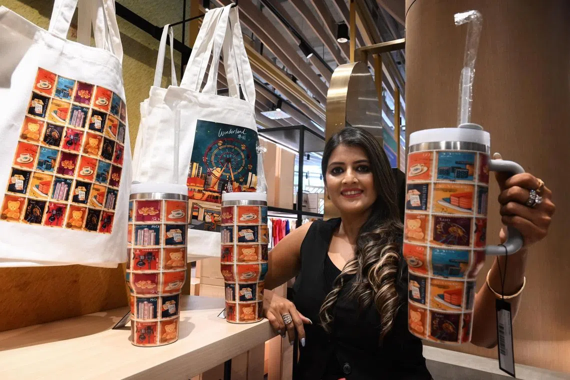 Valley Arora from Photo Phactory with her merchandise at My Fashion Wonderland press event on July 18, 2024.
