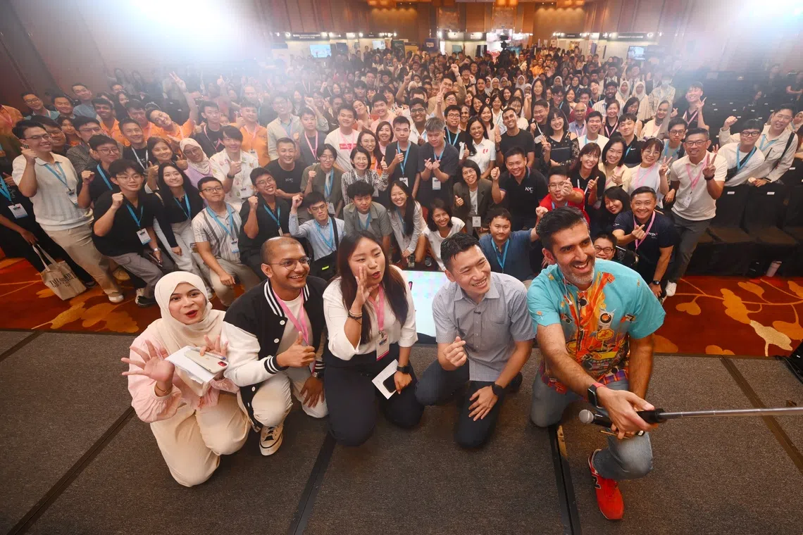 Acting Minister for Culture, Community and Youth David Neo (second from right) at the SG Youth Forum on Sept 6.
