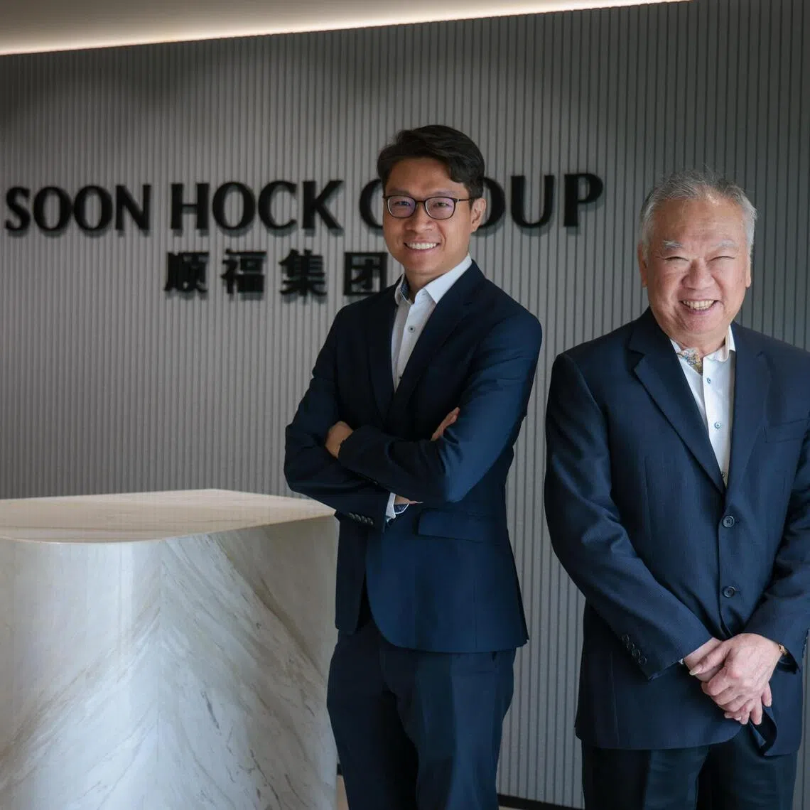 Soon Hock Enterprise  CEO Tan Min Loon  (left) and executive chairman Tan Yeow Khoon.