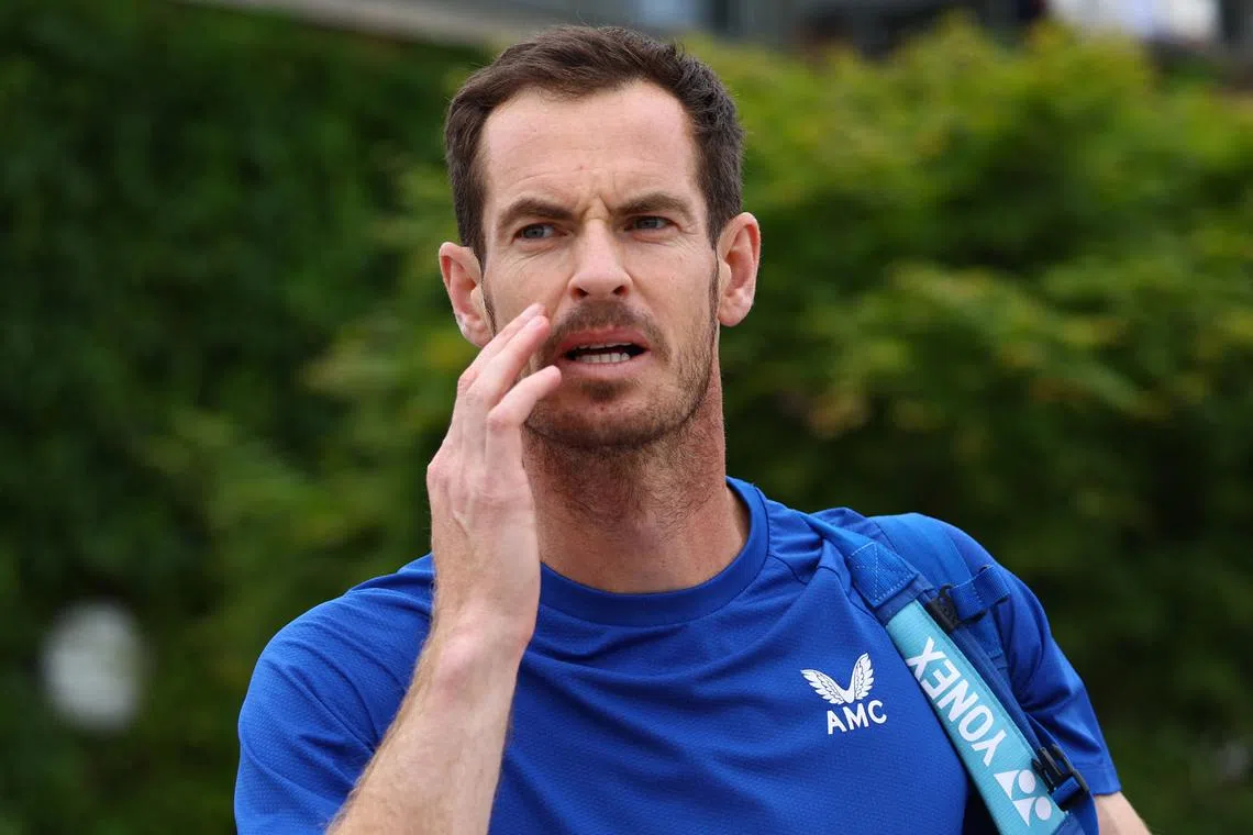 Tennis - Wimbledon - All England Lawn Tennis and Croquet Club, London, Britain - June 30, 2024 Britain's Andy Murray during a practice session REUTERS/Hannah Mckay