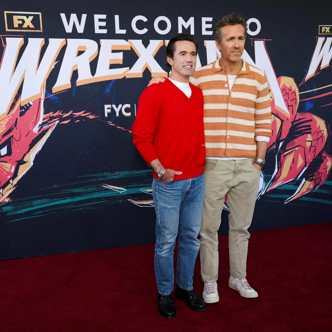 Executive Producer and Wrexham AFC co-Chairman and co-Owner Rob McElhenney (\"Rob Mac\") and Executive Producer and Wrexham AFC co-Chairman and co-Owner Ryan Reynolds attend a For Your Consideration (FYC) event for the television series 'Welcome to Wrexham' - Season 5 in Los Angeles, California, U.S., April 28, 2026. REUTERS/Mario Anzuoni