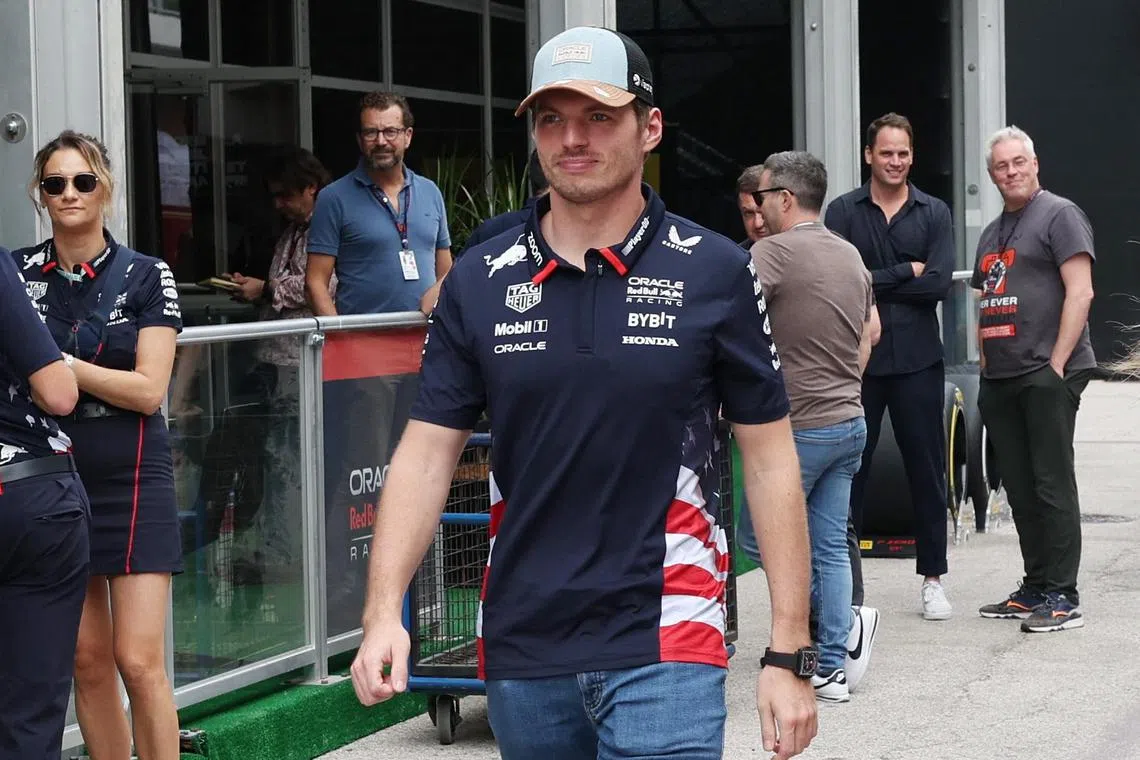 Since being sanctioned by the FIA for swearing at a press conference in Singapore, Red Bull's Max Verstappen’s position has been to give only short replies to questions in FIA organised news conferences and speak more fully to reporters in his team’s hospitality area.