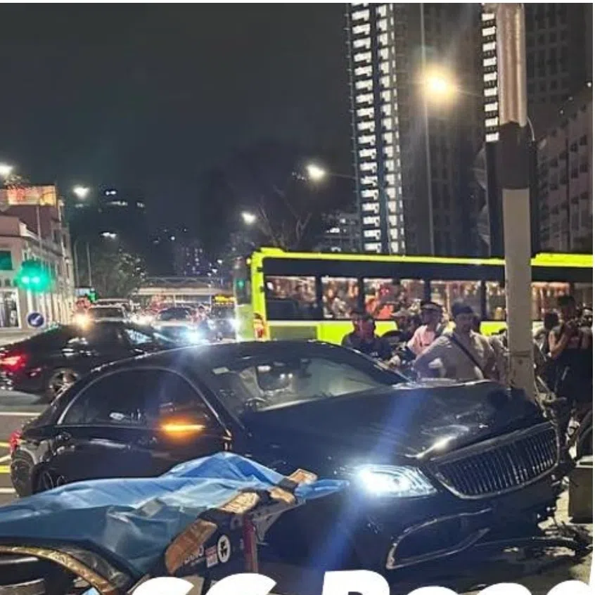 The accident took place at the junction of Serangoon Road and Lavender Street at about 9.10pm.
