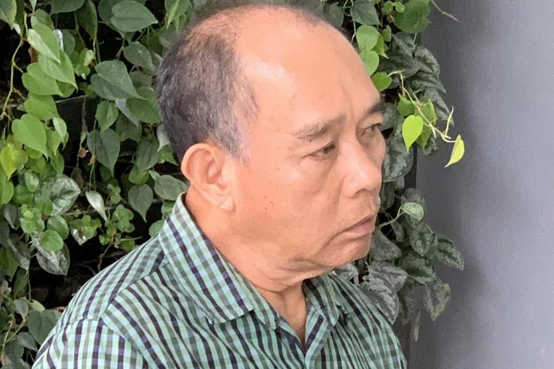 Yeo Chee Tee’s attack left his son with wounds on his left forearm, chest, both thighs, right shoulder and left wrist.