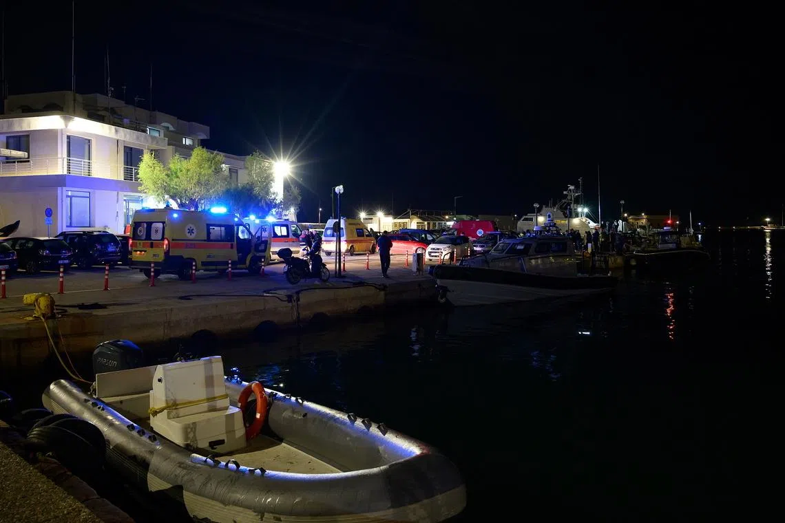 The coast guard said that a search and rescue was underway with coast guard vessels, private boats and divers assisting the operation.