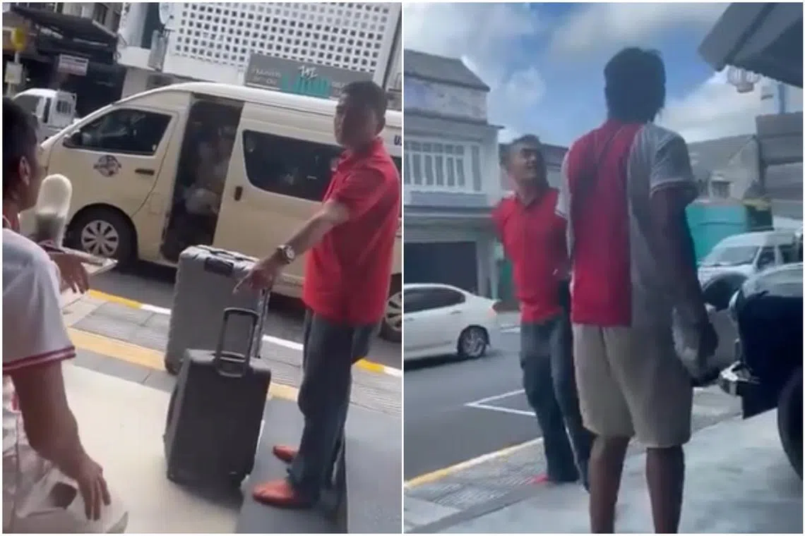 The driver appeared to be verbally abusing the tourist in a video shared on social media.