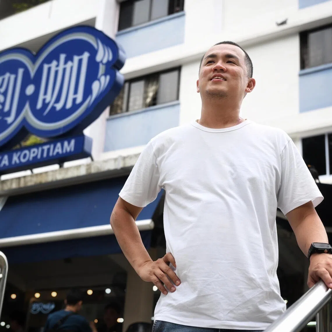 Low Boon Chuan at his Lau Ka Kopitiam in Bedok that also houses his Boon Keng Road Fish Head Bee Hoon stall.