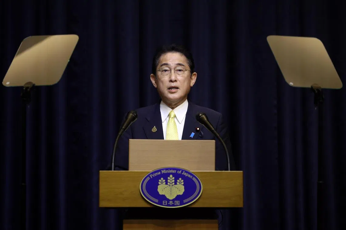 Support for Japanese PM Fumio Kishida’s cabinet fell to his lowest in Kyodo’s surveys since he took office in October 2021.