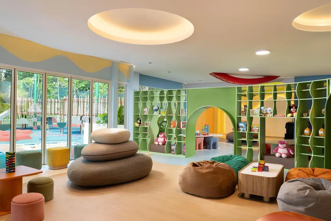 The resort’s bright and spacious kids’ club caters to children aged one to 12, with areas for free play and organised activities.