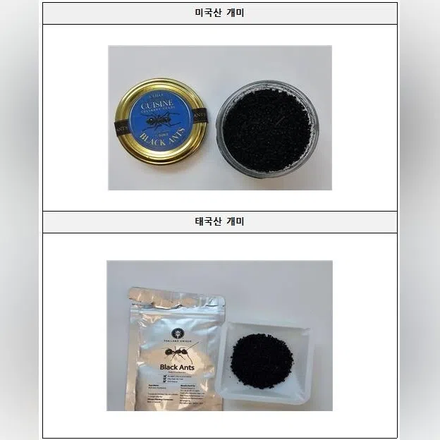 Dried ant products used by a Korean Michelin-starred restaurant.