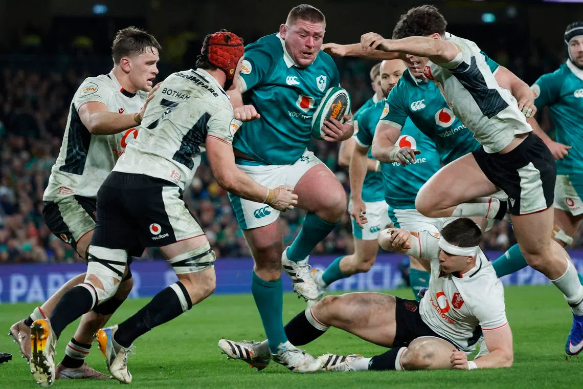 Rugby Union - Six Nations Championship - Ireland v Wales - Aviva Stadium, Dublin, Ireland - March 6, 2026 Ireland's Tadhg Furlong in action REUTERS/Clodagh Kilcoyne
