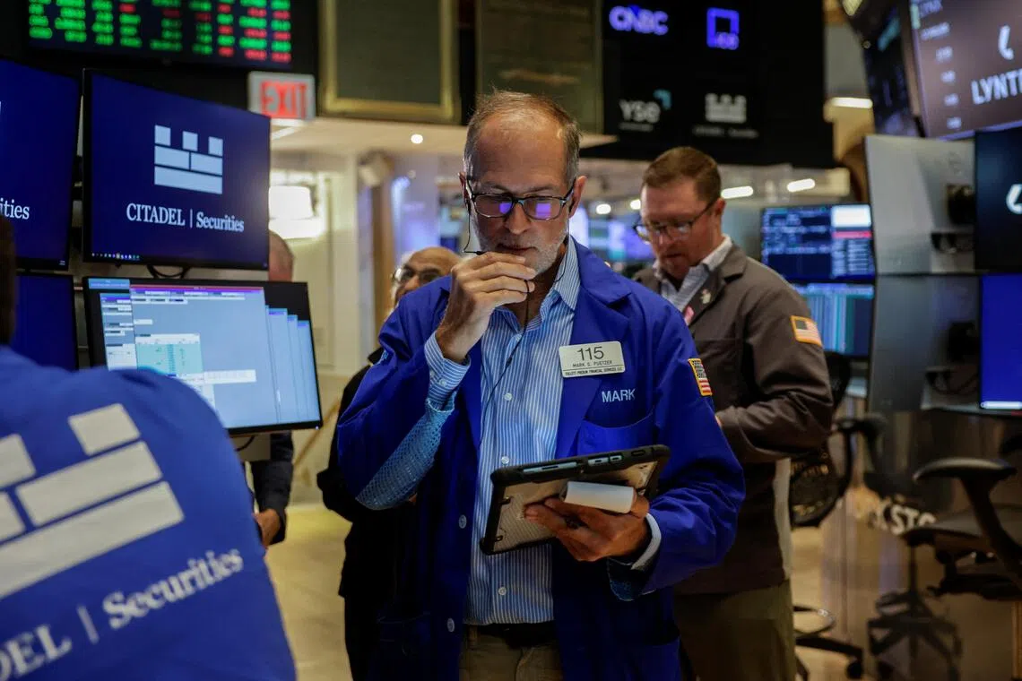 straitstimes.com - Wall St rises as yields ease, Moderna lifts health-care stocks