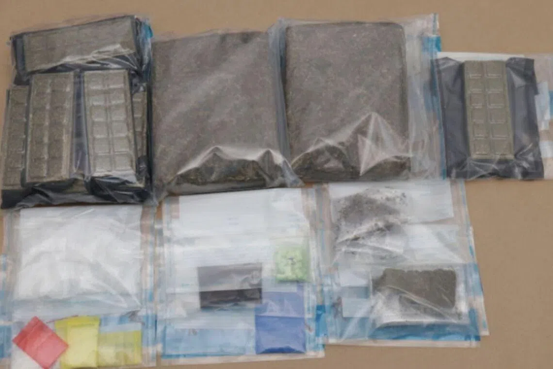 The Central Narcotics Bureau seized drugs, including cannabis and Ice, during an operation on July 7.
