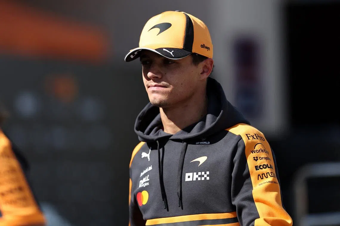 Formula One F1 - Pre Season Testing - Bahrain International Circuit, Sakhir, Bahrain - February 19, 2026 McLaren's Lando Norris in the paddock after the morning session of pre-season testing REUTERS/Hamad I Mohammed