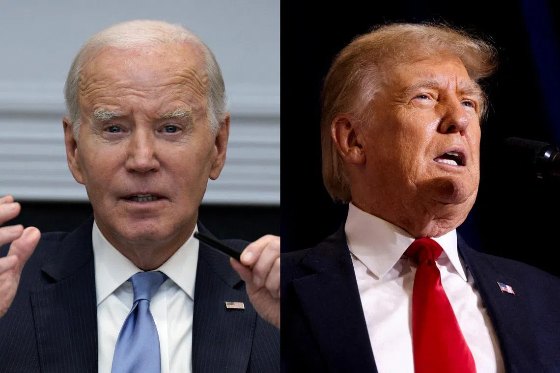 Polls show not very many Americans are enthusiastic about either Joe Biden (left) or Donald Trump. 