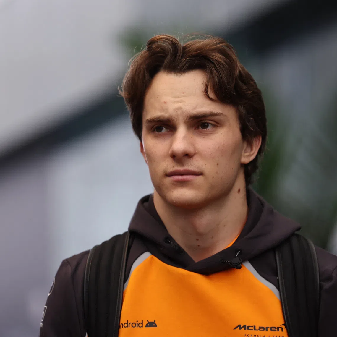 Formula One F1 - Sao Paulo Grand Prix - Autodromo Jose Carlos Pace, Sao Paulo, Brazil - November 9, 2025 McLaren's Oscar Piastri arrives ahead of the race REUTERS/Amanda Perobelli