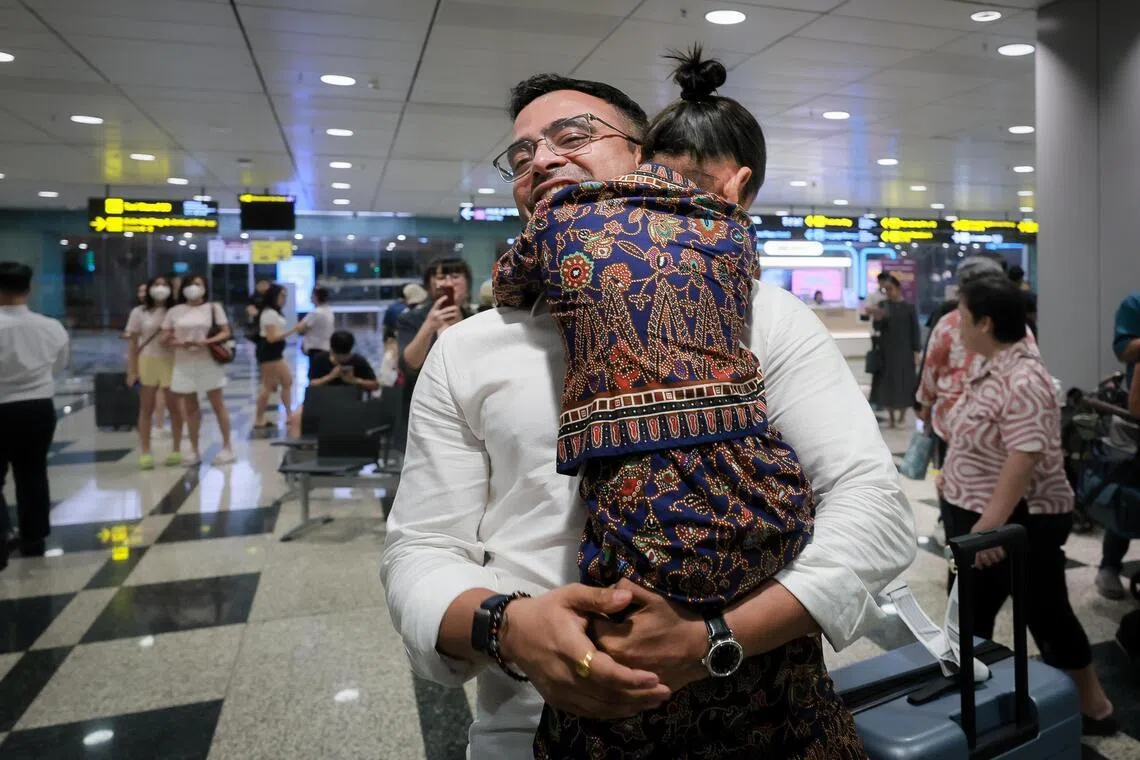 First repatriation flight bringing Singaporeans home from the Middle East lands