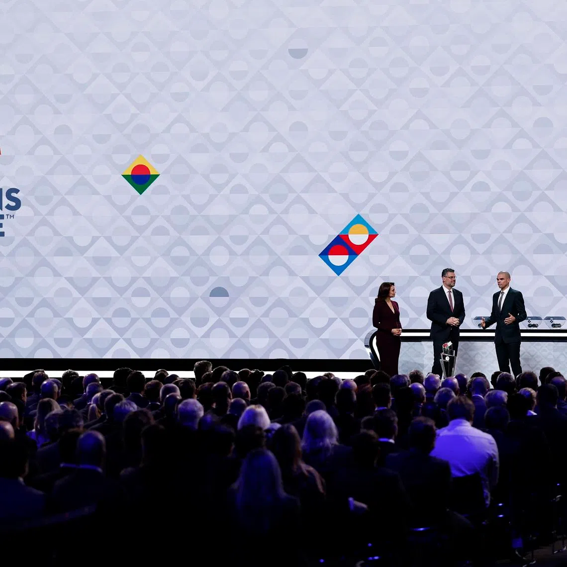 Soccer Football - UEFA Nations League Draw - Brussels Expo, Brussels, Belgium - February 12, 2026 General view during the draw REUTERS/Benoit Tessier