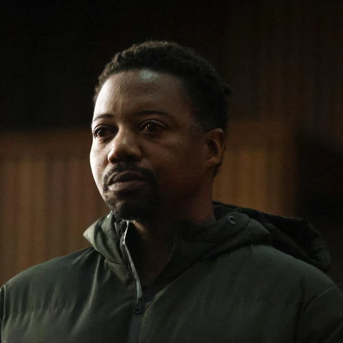 Ndodana Mkhanyisi Tshuma, a British citizen of Zimbabwean heritage, wanted by British authorities in connection with the murder of his wife and two daughters in Bedfordshire, appears at the Johannesburg Central District Magistrate's Court, in Johannesburg, South Africa, July 13, 2026. REUTERS/Oupa Nkosi