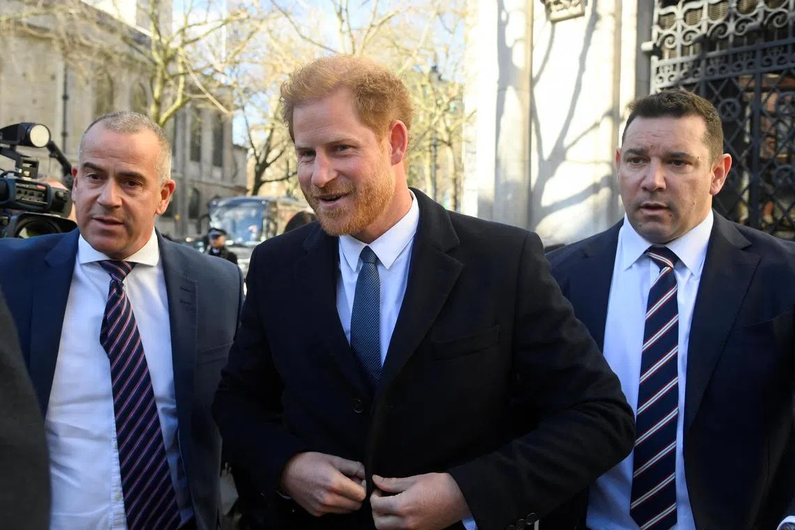 Britain's Prince Harry, Duke of Sussex, arrives at the High Court in London, Britain March 27, 2023.