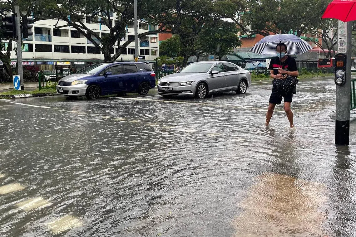 Heavy rain in Toa Payoh on Nov 29, 2022. A new research programme to boost weather and climate research was launched on Dec 6, 2022.