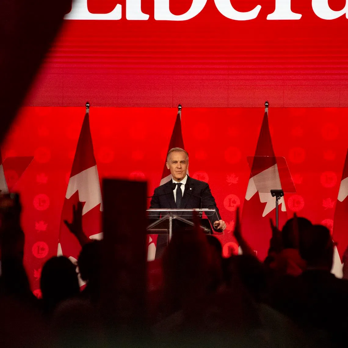 Canada Prime Minister Mark Carney of Canada secured a majority government after his party won Toronto’s University-Rosedale district.