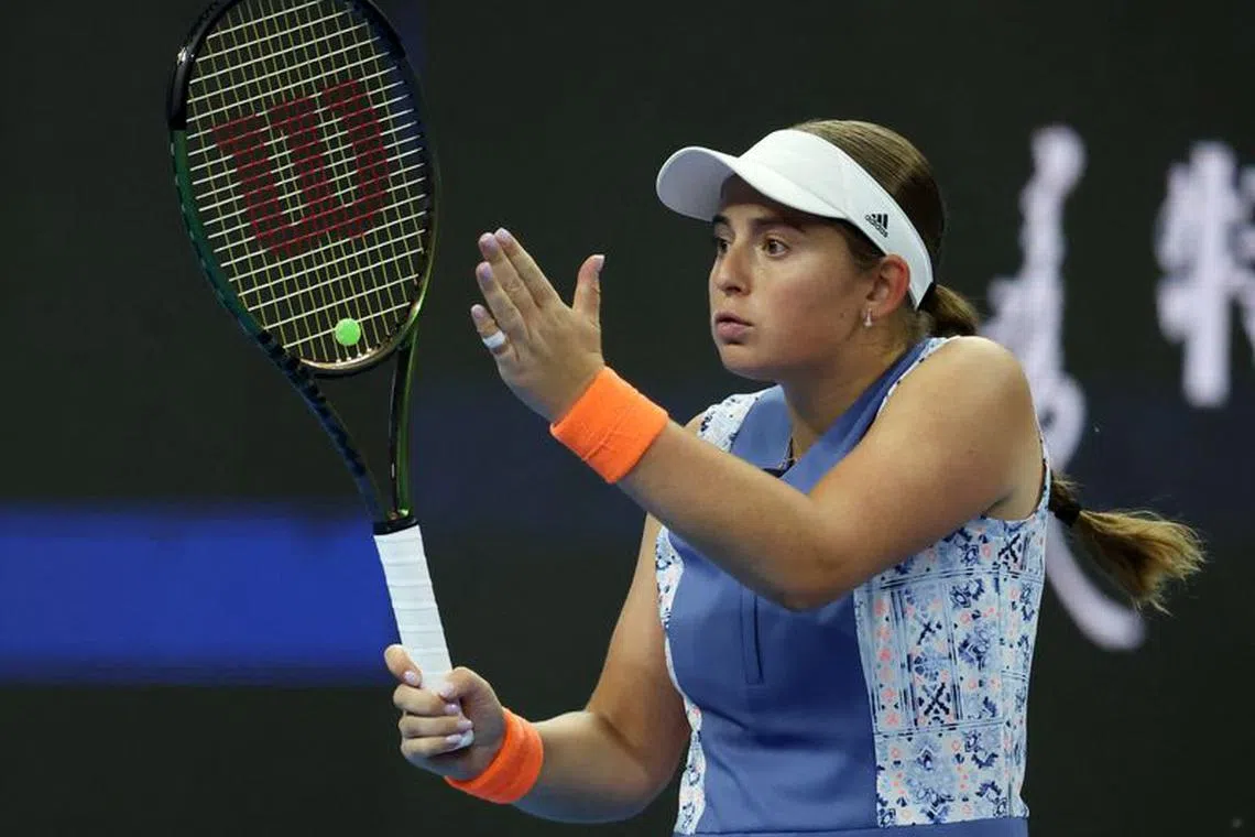 Tennis - China Open - National Tennis Center, Beijing, China - October 6, 2023 Latvia's Jelena Ostapenko in action during her quarter-final match against Russia's Liudmila Samsonova REUTERS/Florence Lo/ File photo