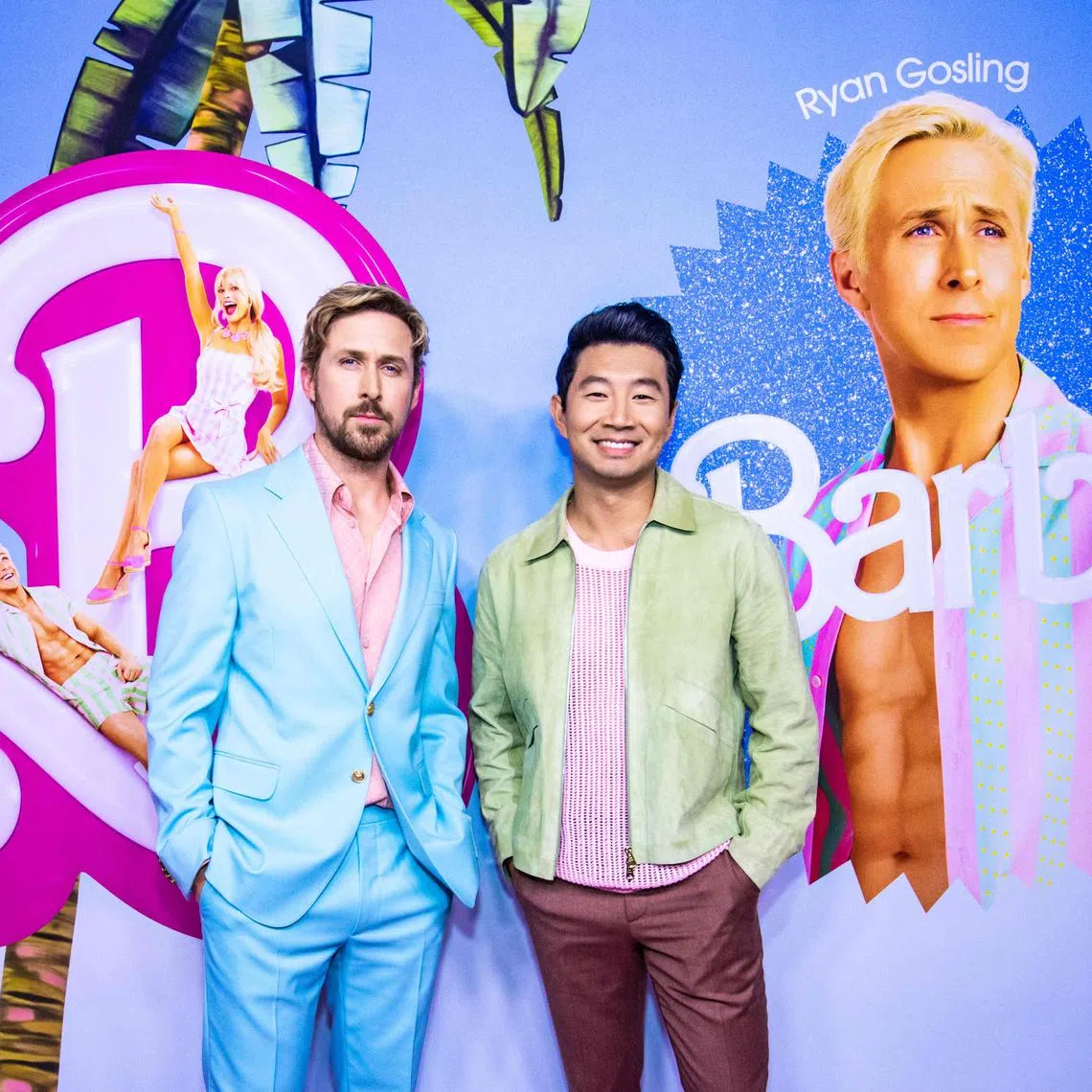 Actors Simu Liu (right) and Ryan Gosling play Barbie’s boyfriend Ken in the hit movie starring Margot Robbie.