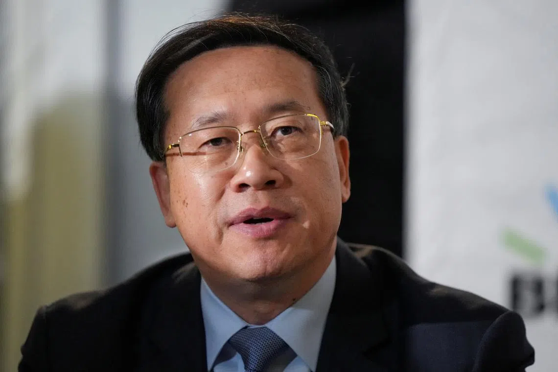 FILE PHOTO: China's Vice Foreign Minister Ma Zhaoxu attends a press conference as BRICS foreign ministers meet in Cape Town, South Africa, June 1, 2023. REUTERS/Nic Bothma/File Photo