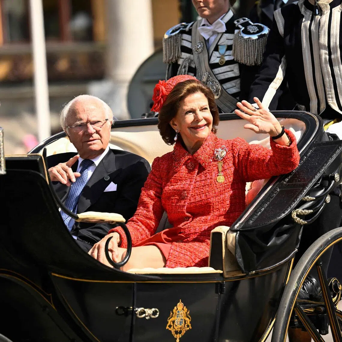 Sweden’s King Carl XVI Gustaf and Queen Silvia celebrated their 50th wedding anniversary in Stockholm, Sweden, on June 13.