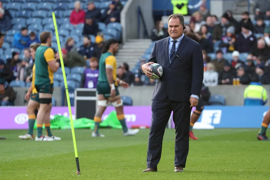 Rugby Union - Autumn International - Scotland v Australia - BT Murrayfield Stadium, Edinburgh, Britain - November 7, 2021 Australia head coach Dave Rennie during the warm up before the match REUTERS/Russell Cheyne