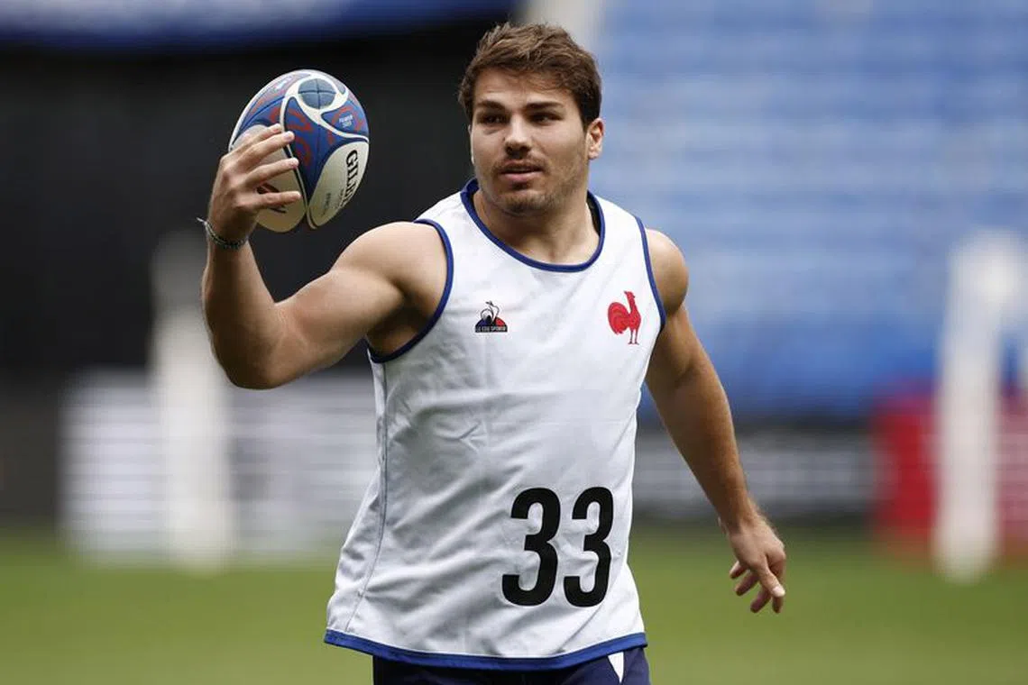 Rugby Union - Rugby World Cup 2023 - France Training - Groupama Stadium, Lyon, France - October 4, 2023 France's Antoine Dupont during training REUTERS/Benoit Tessier