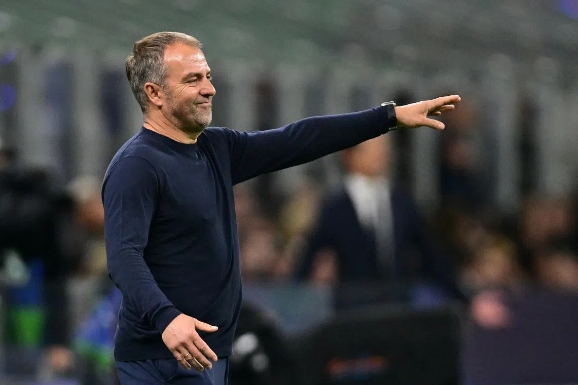 FILE PHOTO: Soccer Football - Champions League - Semi Final - Second Leg - Inter Milan v FC Barcelona - San Siro, Milan, Italy - May 6, 2025 FC Barcelona coach Hansi Flick REUTERS/Daniele Mascolo/File Photo