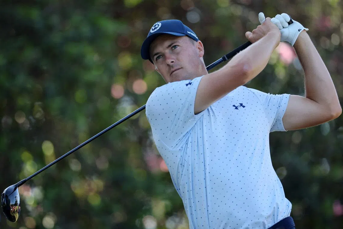 Jordan Spieth  b on January 13, 2023 in Honolulu, Hawaii.   Andy Lyons/Getty Images/AFP (Photo by ANDY LYONS / GETTY IMAGES NORTH AMERICA / Getty Images via AFP)