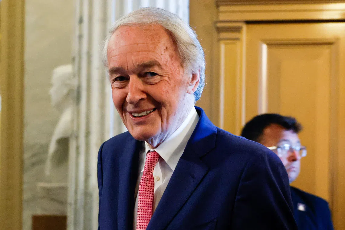U.S. Senator Ed Markey (D-MA) walks, on the day of Senate votes, on Capitol Hill in Washington, D.C., U.S., June 4, 2026. REUTERS/Kylie Cooper/File Photo