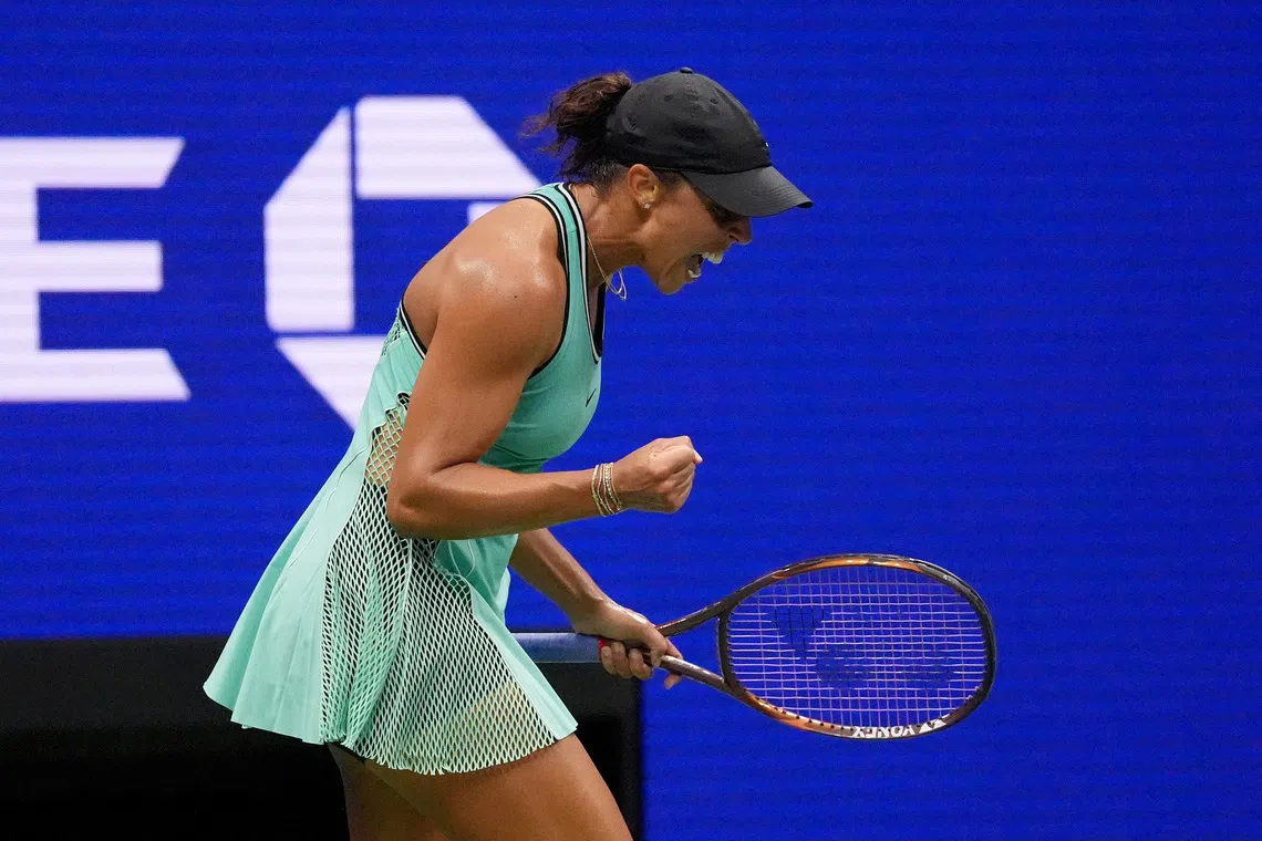 Tennis - U.S. Open - Flushing Meadows, New York, United States - September 1, 2026 Madison Keys of the U.S. celebrates winning her first round match against Russia's Alina Korneeva IMAGN IMAGES via Reuters/Robert Deutsch