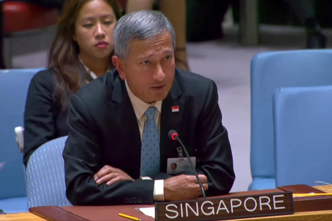 Foreign Affairs Minister Vivian Balakrishnan said all permanent members should focus on the broader goal of delivering international peace and security.