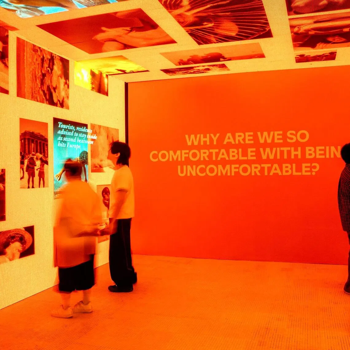 Hot Bodies exhibition space. Hot Bodies rethinks design in a time of record-breaking heat and air-conditioner dependency.

