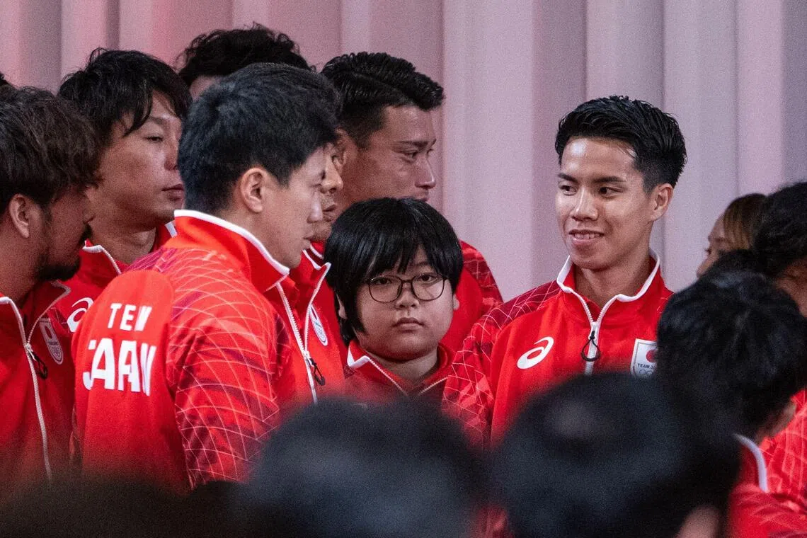 Yuki Kurihara (centre), 11, will compete in e-Sports event Puyo Puyo Champions for the 2026 Asian Games.