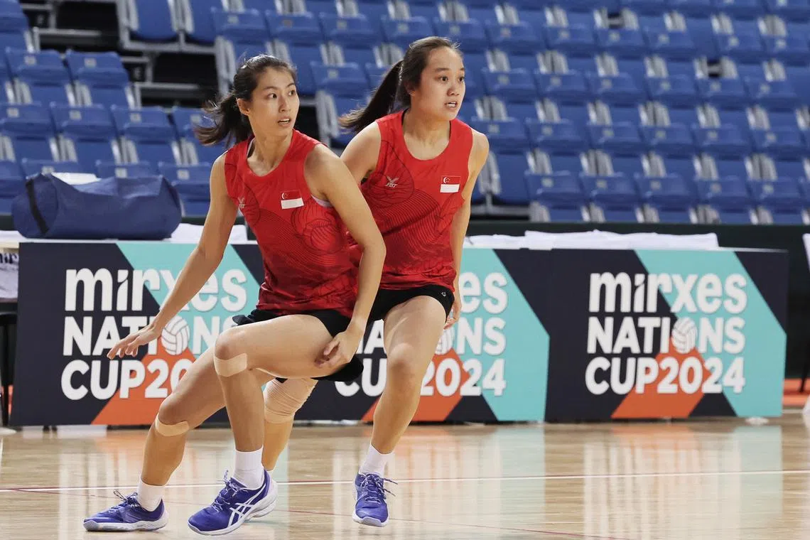 National netball co-captains (L-R) Khor Ting Fang and Toh Kai Wei